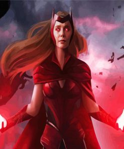 Wanda Scarlet Witch paint by numbers