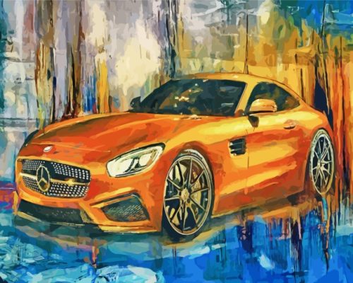 Mercedes Benz Amg Art paint by numbers