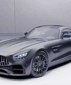 Grey Mercedes Amg Car paint by numbers