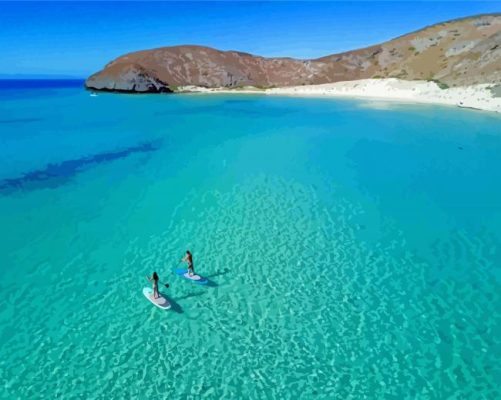 Aesthetic Baja Beach paint by numbers