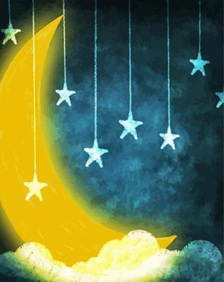 Moon And Stars paint by numbers