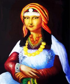 Moroccan Amazigh Mona Lisa paint by numbers