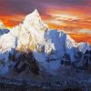 Mount Everest At Sunset paint by numbers