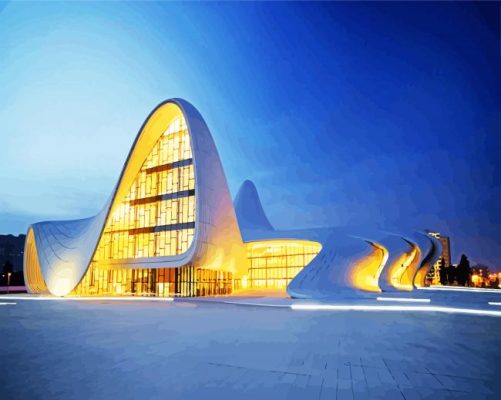Heydar Aliyev Centre Museum paint by numbers