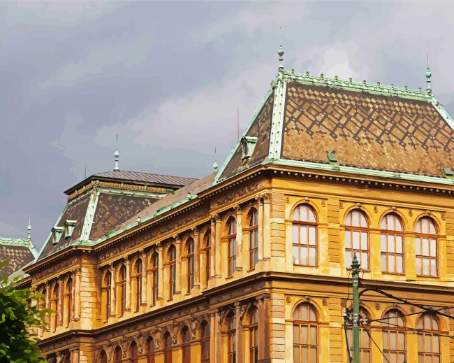Museum Of Decorative Arts In Prague paint by numbers