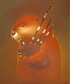 Musician Beaver paint by numbers