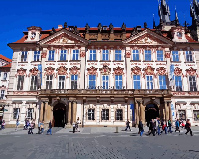 National Gallery Prague Kinsky Palace paint by numbers