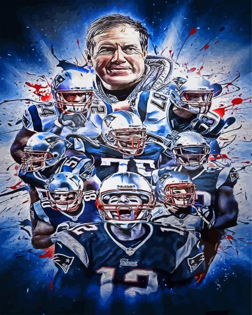 New England Patriots paint by numbers