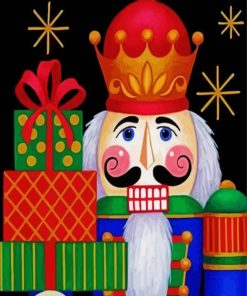 Nutcracker Holding Gifts paint by numbers