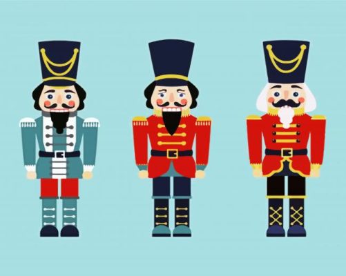 Three Nutcrackers paint by numbers