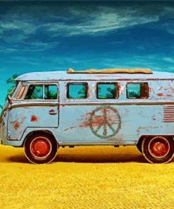 Old Volkswagen Combi paint by numbers