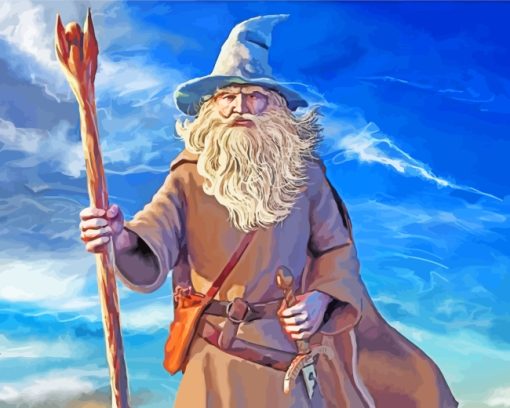 Old Wise Wizard paint by numbers