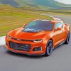 Orange Chevrolet Camaro paint by numbers