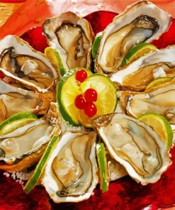 Tasty Oyster With Lime paint by numbers