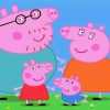 Aesthetic Peppa Pig Family paint by numbers