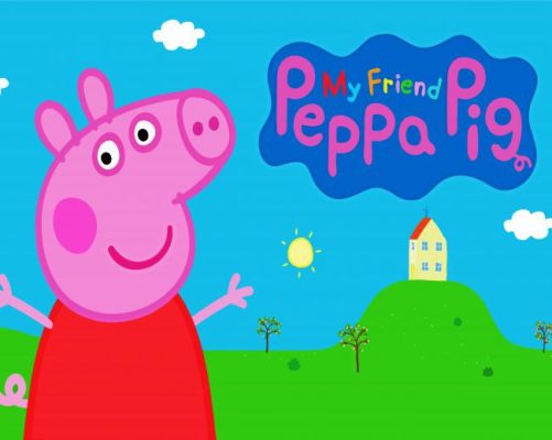 Happy Peppa Pig Cartoon paint by numbers