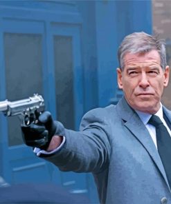 The Actor Pierce Brosnan paint by numbers