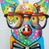 Pig With Glasses And Bow Tie paint by numbers