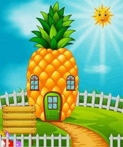 Pineapple House paint by numbers