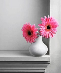 Vase Of Pink Gerbera paint by numbers