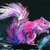 Pink Squirrel Art paint by numbers