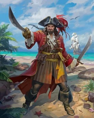 Aesthetic Pirate Man paint by numbers