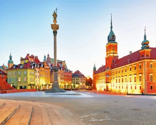 Warsaw Old Town paint by numbers