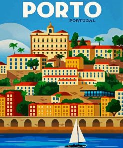 Porto City Poster paint by numbers