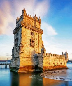 Aesthetic Belem Tower paint by numbers