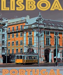 Portugal Lisboa Poster paint by numbers