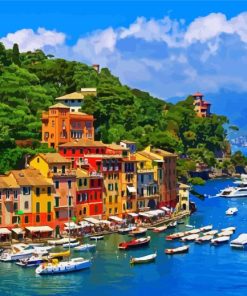 Portofino Harbor paint by numbers