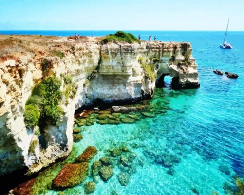 Puglia Seascape paint by numbers