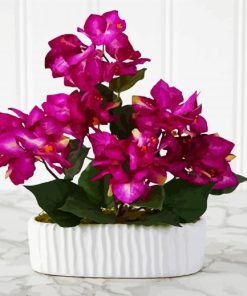 Purple Bougainvillea Vase paint by numbers