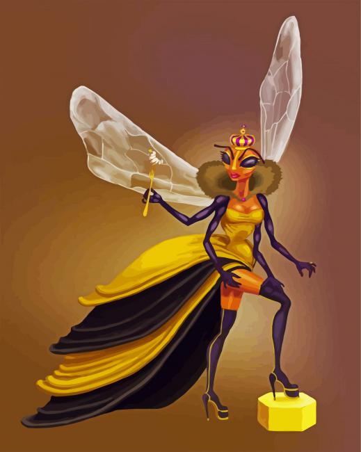 Aesthetic Queen Bee paint by numbers