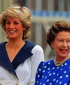 Queen Elizabeth And Princess Diana paint by numbers