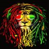 Aesthetic Rasta Lion paint by numbers