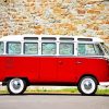 Red Volkswagen Combi paintt byb numbers