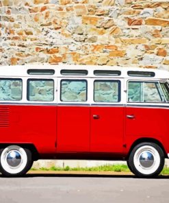 Red Volkswagen Combi paintt byb numbers