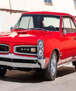 Red Pontiac Gto Car paint by numbers