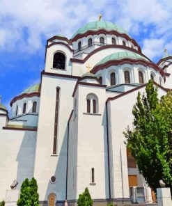 The Temple Of Saint Sava paint by numbers