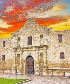 San Antonio The Alamo paint by numbers