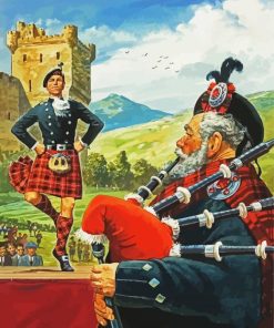 Scotsman Bagpipe Player paint by numbers