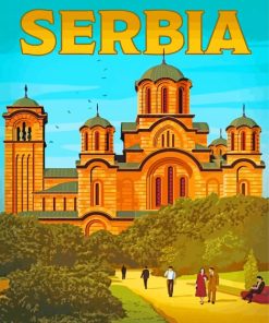 Serbia Buildings Poster paint by numbers