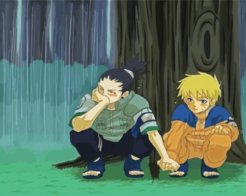 Shikamaru And Naruto Characters paint by numbers