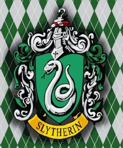 Slytherin Harry Potter Logo paint by numbers