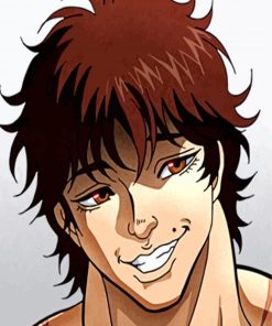 Baki Character Smiling paint by numbers