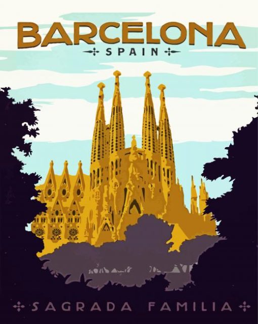 Sagrada Famillia Barcelona paint byb numbers