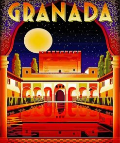 Granada City Poster paint by numbers