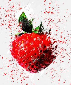 Splash Strawberry paint by numbers