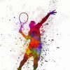 Splatter Tennis Player paint by numbers